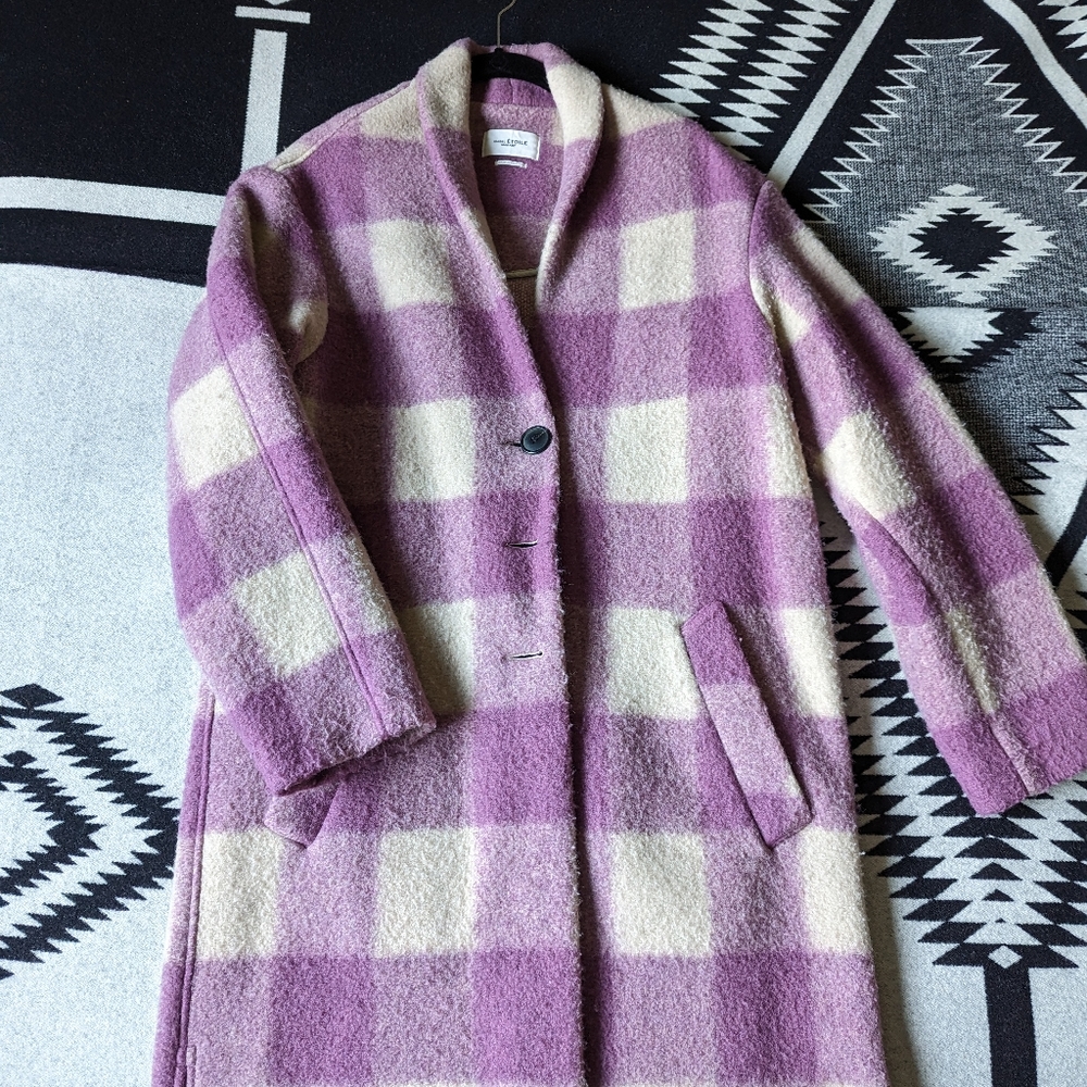 ISABEL MARANT Etoile Gabriel Coat in Rosewood - FR Size 34